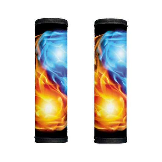Red And Blue Fire Yin Yang Print Handle Covers
