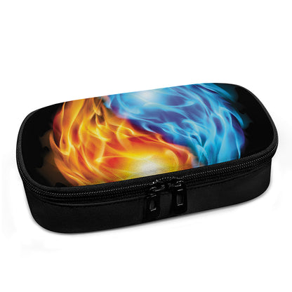 Red And Blue Fire Yin Yang Print Insulin Cooler Travel Case