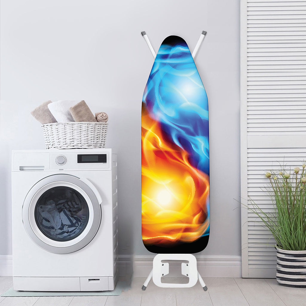 Red And Blue Fire Yin Yang Print Ironing Board Cover