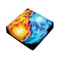 Red And Blue Fire Yin Yang Print Outdoor Seat Cushion Cover