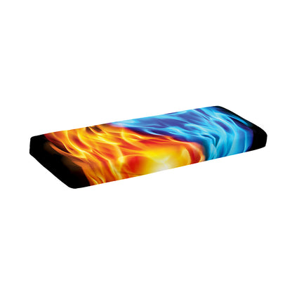 Red And Blue Fire Yin Yang Print Piano Keyboard Cover