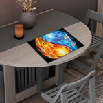 Red And Blue Fire Yin Yang Print Placemat