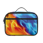 Red And Blue Fire Yin Yang Print Portable Lunch Bag