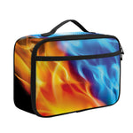Red And Blue Fire Yin Yang Print Portable Lunch Bag