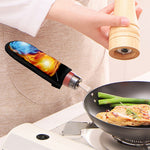 Red And Blue Fire Yin Yang Print Skillet Handle Cover