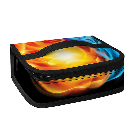 Red And Blue Fire Yin Yang Print Small Lunch Bag
