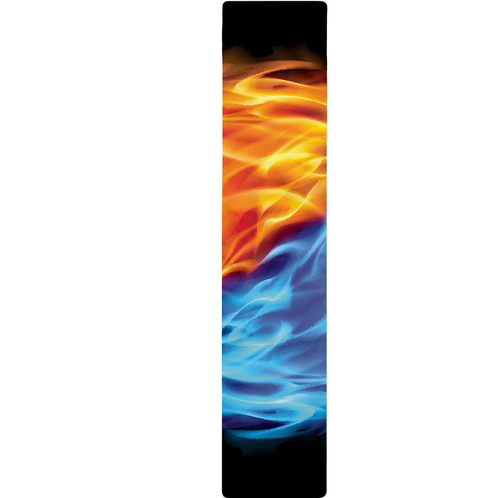 Red And Blue Fire Yin Yang Print Table Runner
