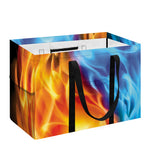 Red And Blue Fire Yin Yang Print Utility Tote Bag
