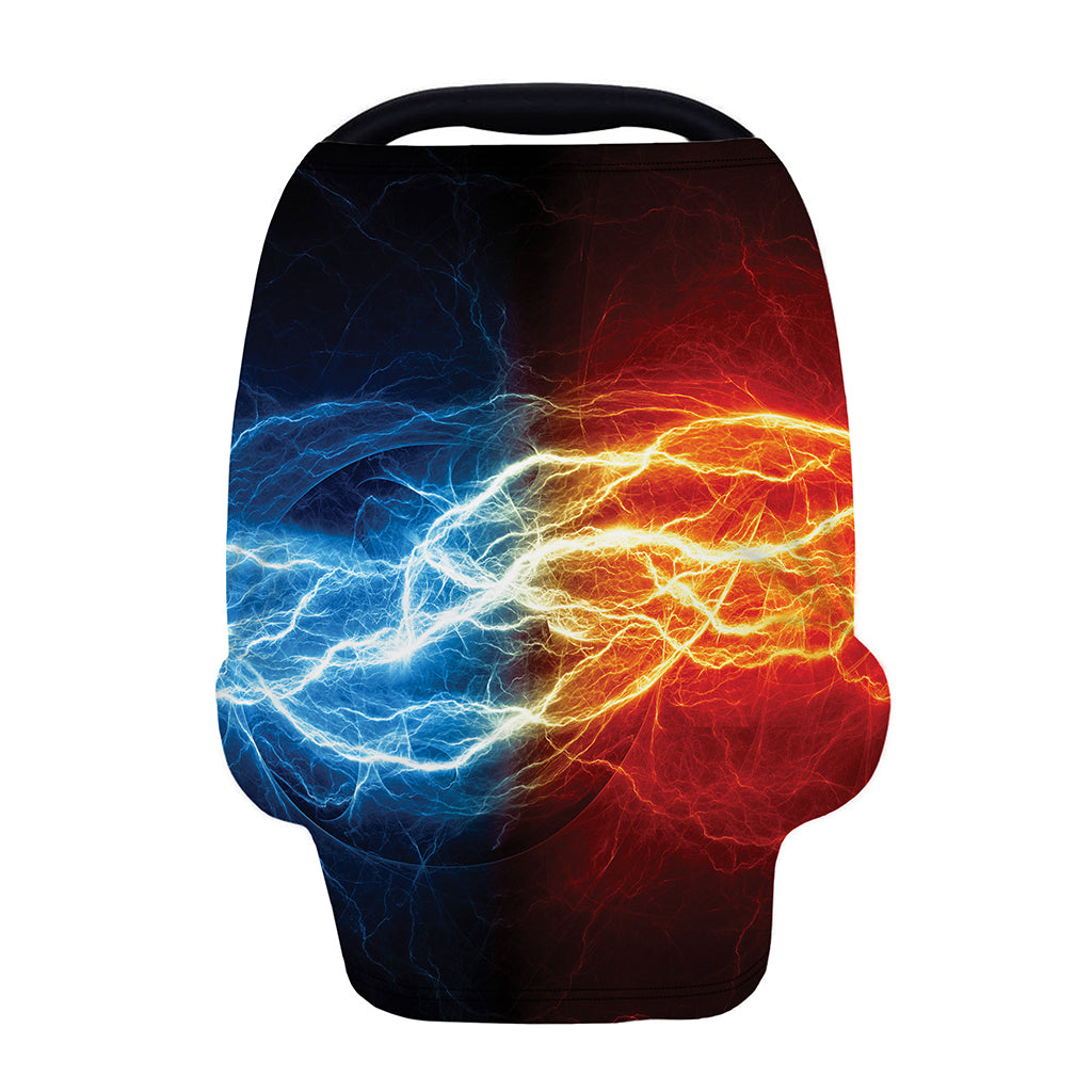 Red And Blue Lightning Print Baby Seat Cover