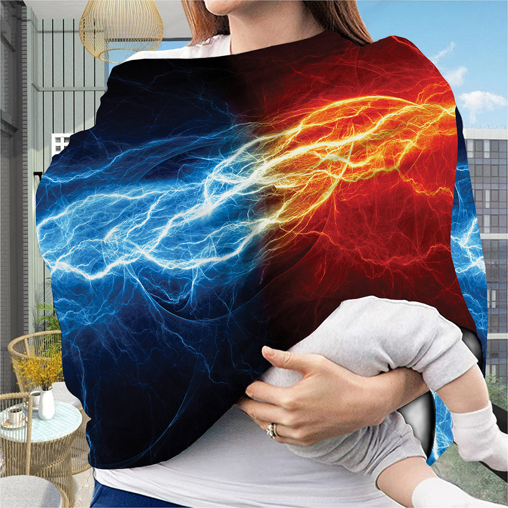 Red And Blue Lightning Print Baby Seat Cover