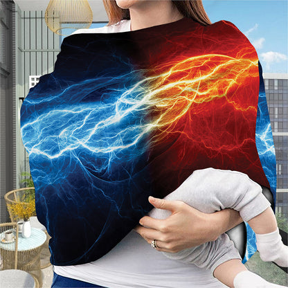 Red And Blue Lightning Print Baby Seat Cover