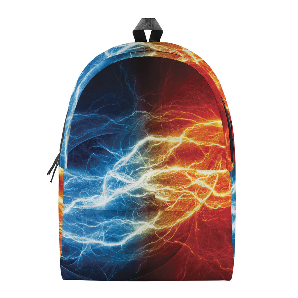 Red And Blue Lightning Print Backpack