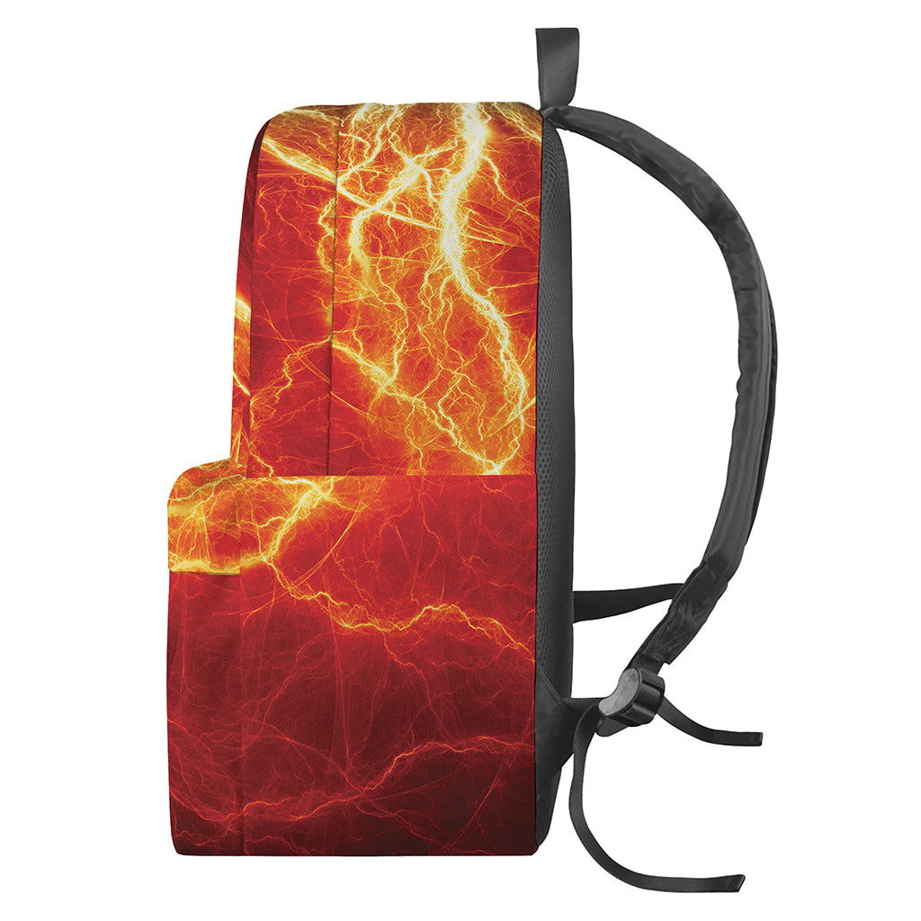 Red And Blue Lightning Print Backpack