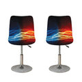 Red And Blue Lightning Print Bar Stool Covers