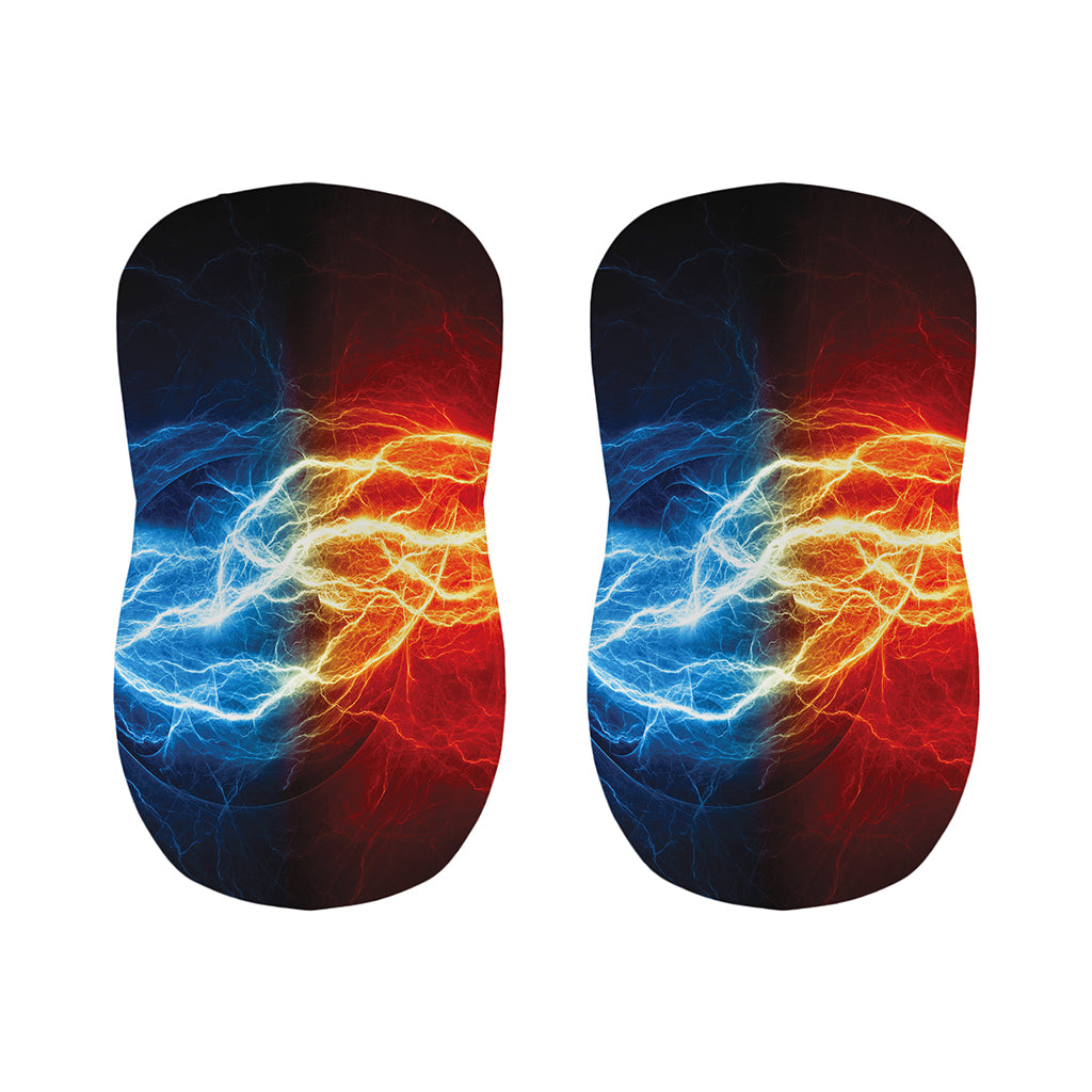 Red And Blue Lightning Print Bar Stool Covers