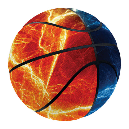Red And Blue Lightning Print Basketball