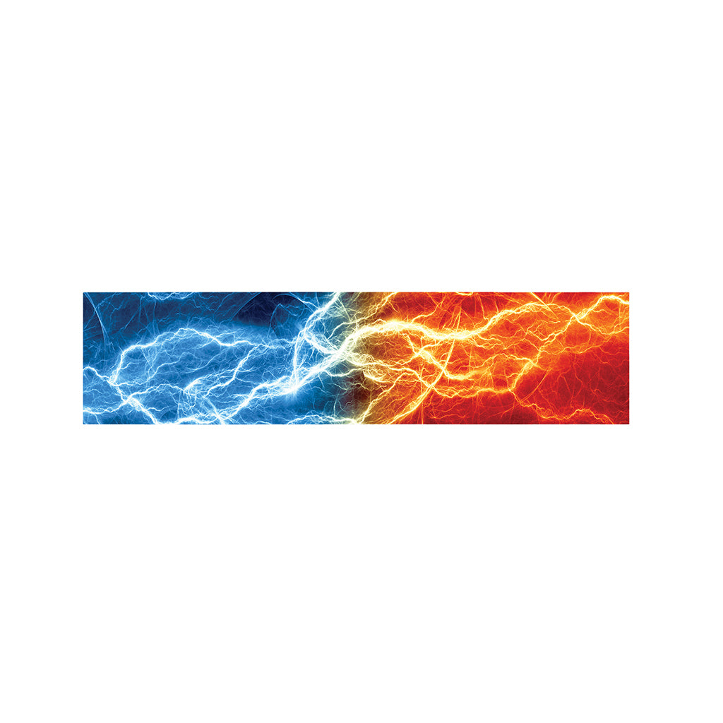 Red And Blue Lightning Print Bed Runner