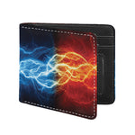 Red And Blue Lightning Print Bifold Wallet
