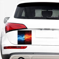 Red And Blue Lightning Print Car Sticker