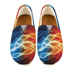 Red And Blue Lightning Print Casual Shoes