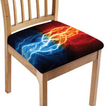 Red And Blue Lightning Print Chair Cushion Cover