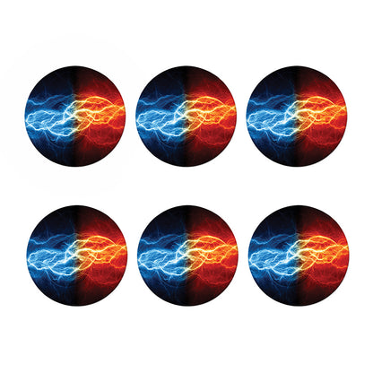 Red And Blue Lightning Print Coaster Set