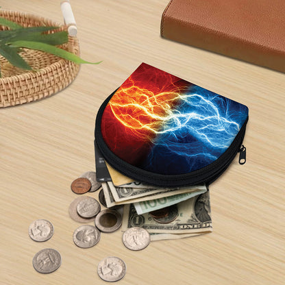 Red And Blue Lightning Print Coin Purse