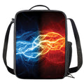 Red And Blue Lightning Print Crossbody Lunch Bag