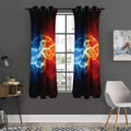 Red And Blue Lightning Print Grommet Curtain Panels