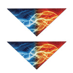 Red And Blue Lightning Print Dog Bandana