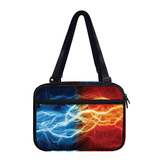 Red And Blue Lightning Print Double Strap Bible Bag