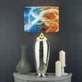 Red And Blue Lightning Print Drum Lamp Shade