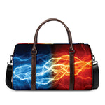 Red And Blue Lightning Print Duffle Bag