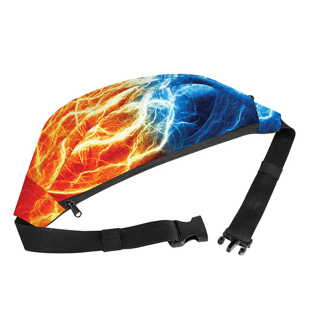 Red And Blue Lightning Print Fanny Pack