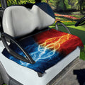 Red And Blue Lightning Print Golf Cart Seat Cover