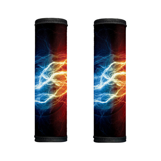 Red And Blue Lightning Print Handle Covers