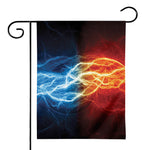 Red And Blue Lightning Print House Flag