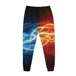 Red And Blue Lightning Print Jogger Pants