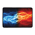 Red And Blue Lightning Print Kitchen Mat