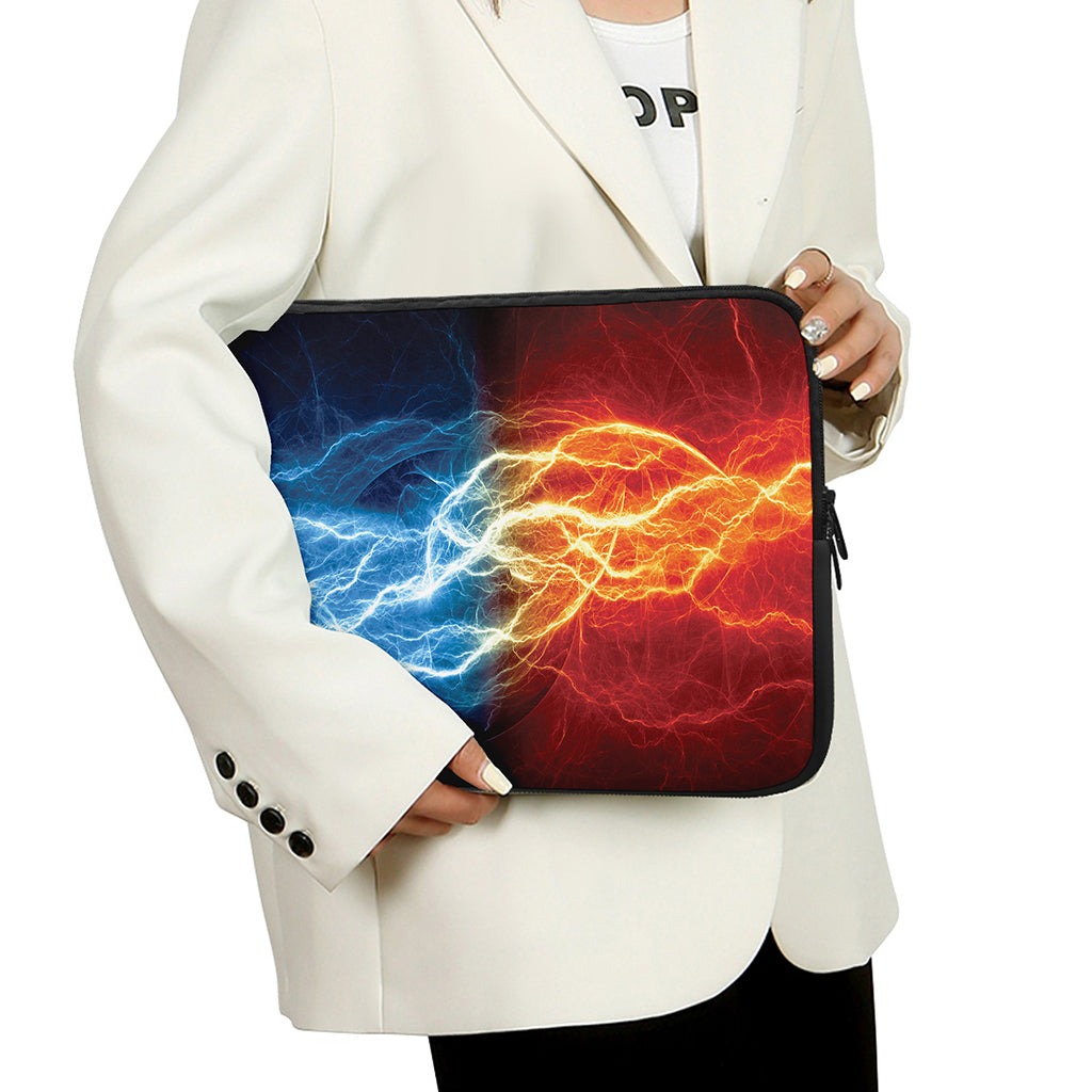 Red And Blue Lightning Print Laptop Sleeve
