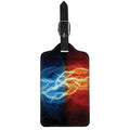 Red And Blue Lightning Print Luggage Tag