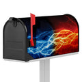 Red And Blue Lightning Print Mailbox Cover