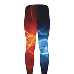 Red And Blue Lightning Print Men's leggings