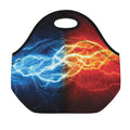 Red And Blue Lightning Print Neoprene Lunch Bag