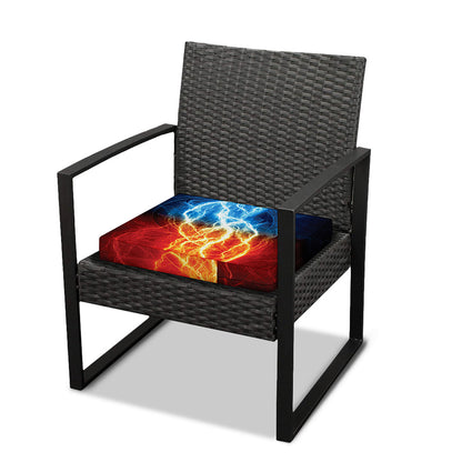 Red And Blue Lightning Print Outdoor Seat Cushion Cover