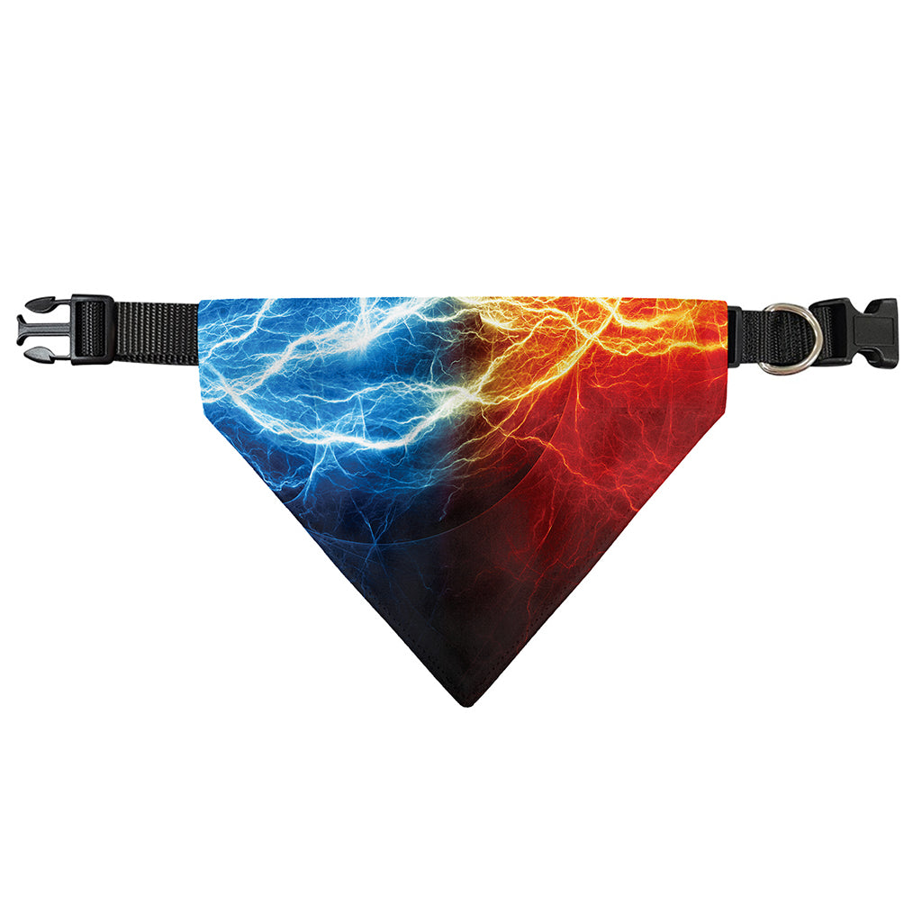 Red And Blue Lightning Print Over The Collar Dog Bandana