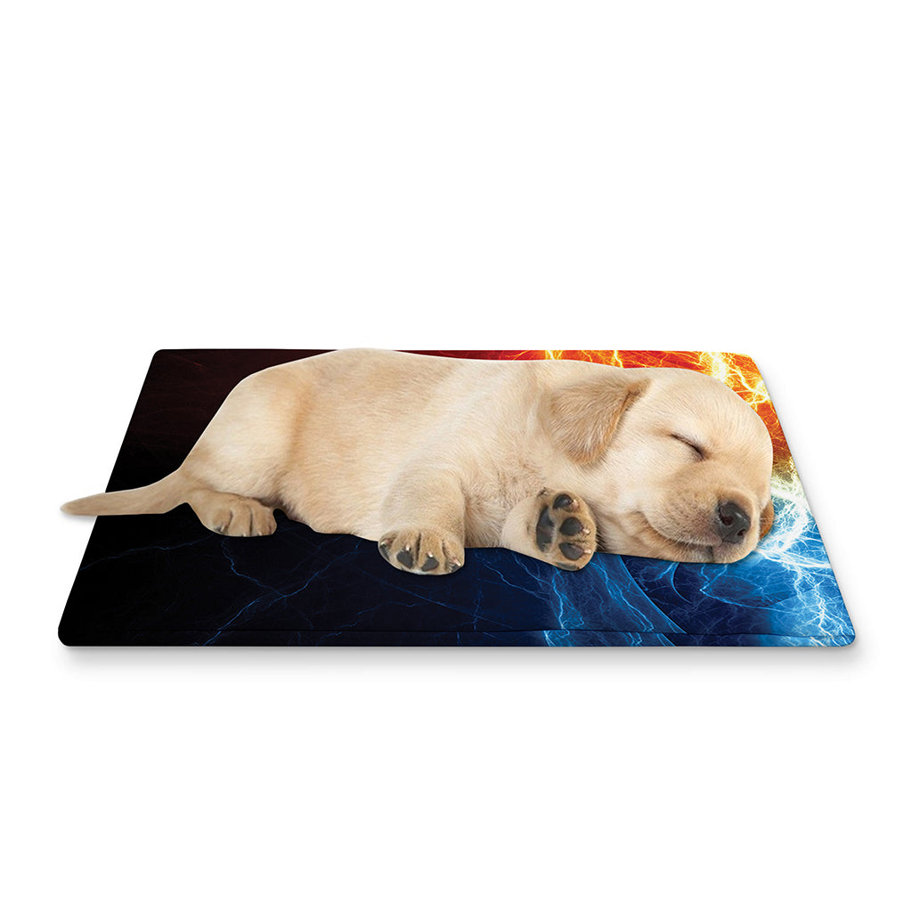 Red And Blue Lightning Print Pet Cooling Mat Cover