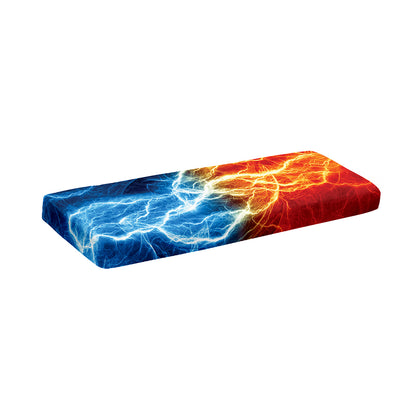 Red And Blue Lightning Print Piano Keyboard Cover