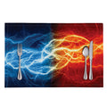 Red And Blue Lightning Print Placemat