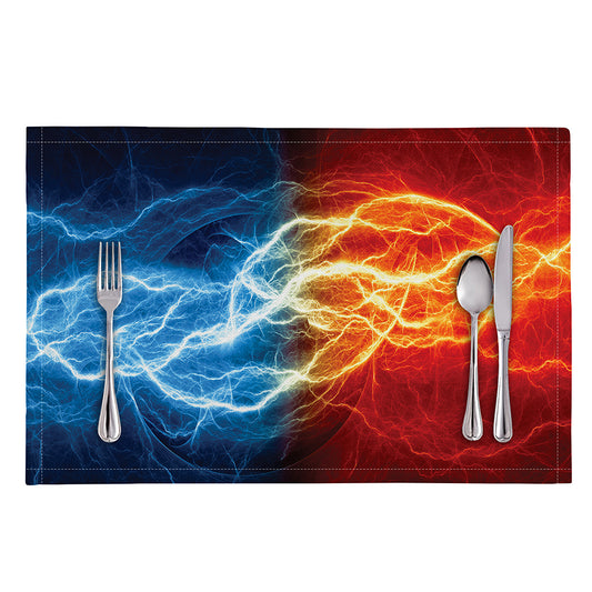 Red And Blue Lightning Print Placemat